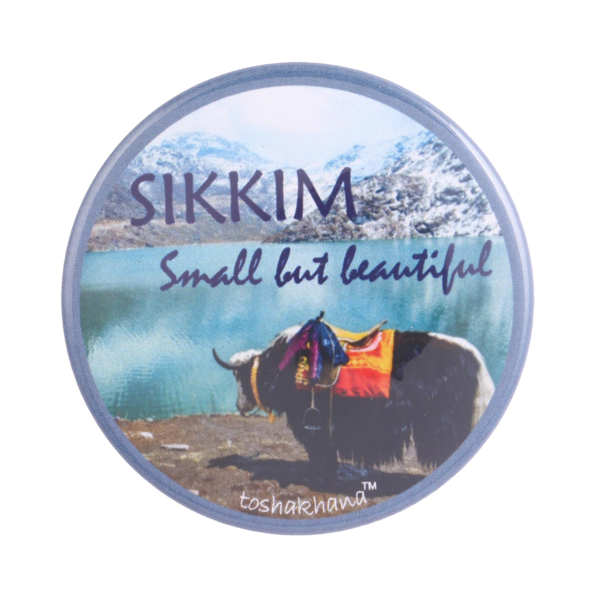Button Pin Badge cum Fridge Magnet Sikkim
